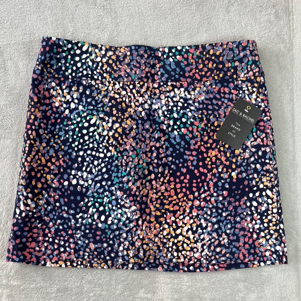 Zac & Rachel Skort Stretch Waist Pull On Pockets Golf Farmer's Market sz 14 NWT